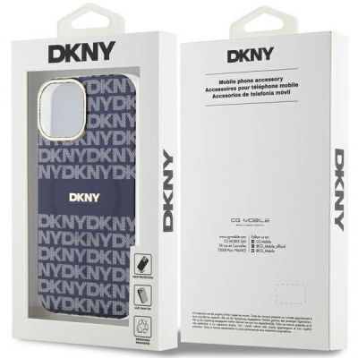 8. DKNY IML Mono & Stripe MagSafe Hülle für iPhone 15 / 14 / 13 – Blau