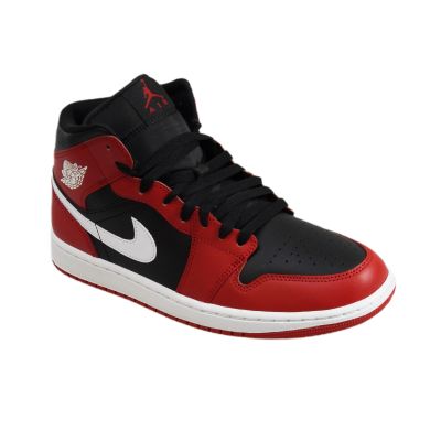 3. Air Jordan 1 Mid Herren-Basketballschuh Schwarz/Gym Red/Weiß - DQ8426-061