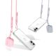 5. Tech-Protect Flexair Chain MagSafe Hülle für iPhone 16 - Transparent + 2 Tragebänder (Pink und Grau)