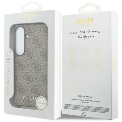 7. Guess 4G Classic Logo Charm MagSafe Hülle für Samsung Galaxy S26 - Braun