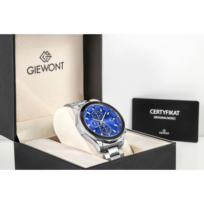 7. Giewont Chronograph Saphir Silber Blau Herrenuhr GW7290-B3