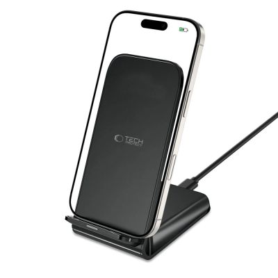7. Tech-Protect QI15W-S2 15W induktives Ladegerät in Form eines Ständers - Schwarz
