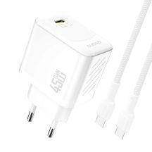 Dudao A28C 45W GaN Wandladegerät + USB-C Kabel - Weiß