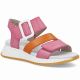 4. Rieker W2950-31 Damen-Sandalen aus rosa Leder mit hohem Absatz