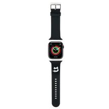 Karl Lagerfeld 3D-Gummi-Choupette-Köpfe-Armband für Apple Watch 38/40/41 mm – Schwarz