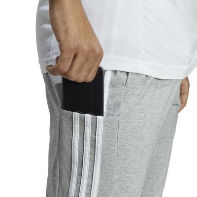 5. adidas Essentials Single Jersey Tapered Open Hem 3-Streifen M IC0046 Hose