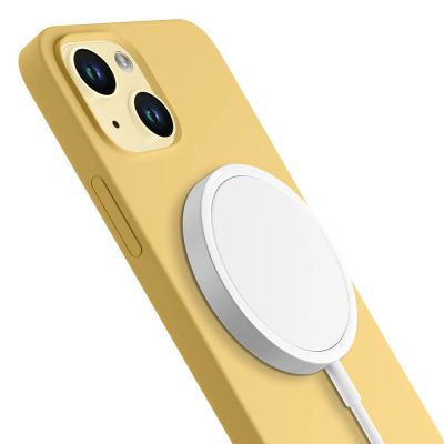 6. 3mk Hardy Silikon MagCase Hülle für iPhone 15 Plus - gelb