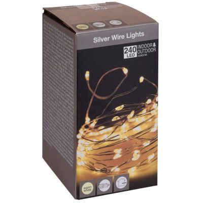 6. LICHTERKETTE MIT DRAHT 240 LED WARMWEISS
