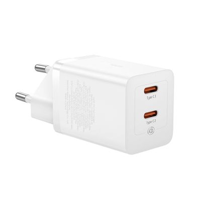 4. Baseus GaN5 Pro 40W 2xUSB-C Wandladegerät – Weiß