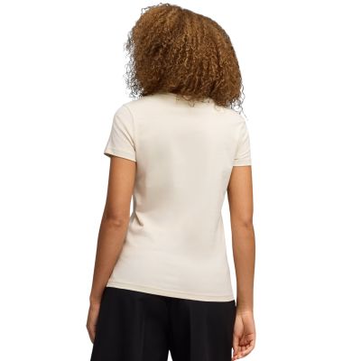 4. Puma ESS Script Tee Damen-T-Shirt Beige 691760 87