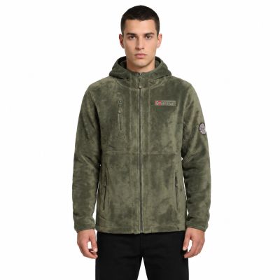 Herren-Fleecejacke Geographical Norway UPLOAD HOOD OLIVE DB MEN 224 (WY3387H/GN-OLIVE)