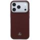 3. Mercedes Leder-Halbhülle in Holzoptik mit MagSafe-Funktion für iPhone 17 Pro – Rot