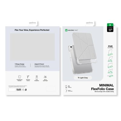 6. AmazingThing Minimalistische Hülle für iPad Air 11" M2/M3/M4 (2024/2025/2026) - Grau
