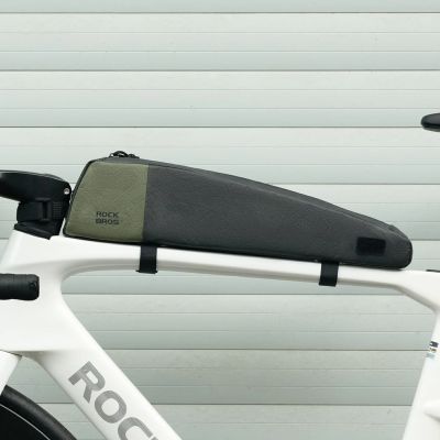 2. Rockbros DB005 Oberrohr-Fahrradtasche 0,9 l – Schwarz und Grün