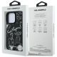 8. Karl Lagerfeld MagSafe-Hülle mit Narbenmuster und Logo für iPhone 16 Pro – Schwarz