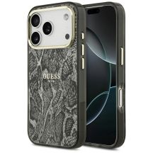 Guess Python Pattern MagSafe Hülle für iPhone 17 Pro / 18 Pro – schwarz