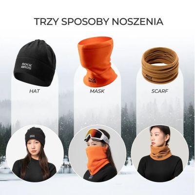 2. ROCKBROS 3-in-1-Gesichtsmaske M012, orange