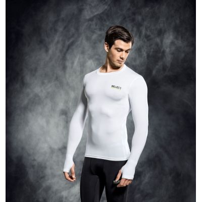 2. SELECT Thermoaktives T-Shirt 6902 WEISS mit Daumenloch, LANGARM
