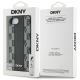 8. DKNY Leder Kariertes Monomuster MagSafe iPhone 16e Hülle - Schwarz