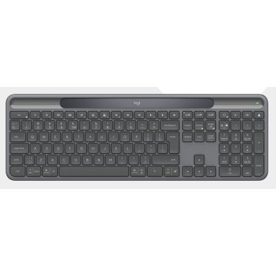 Logitech Signature Slim Solar+ K980 Business-Tastatur, universell, kabellos (RF) + Bluetooth, QWERTZ-Tastatur, deutsches Graphit-Design
