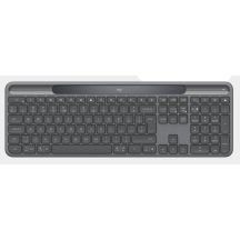 Logitech Signature Slim Solar+ K980 Business-Tastatur, universell, kabellos (RF) + Bluetooth, QWERTZ-Tastatur, deutsches Graphit-Design