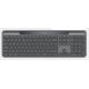 Logitech Signature Slim Solar+ K980 Business-Tastatur, universell, kabellos (RF) + Bluetooth, QWERTZ-Tastatur, deutsches Graphit-Design