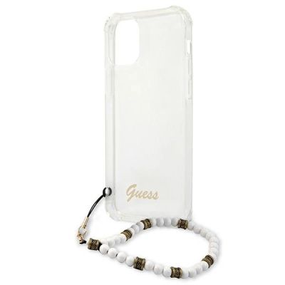 6. Guess GUHCP12MKPSWH iPhone 12/12 Pro 6.1" Transparentes Hardcase White Pearl