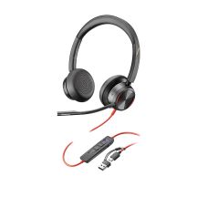 POLY Blackwire 8225 Stereo 8X225AA USB-C Headset mit Microsoft Teams Zertifizierung + USB-C/A Adapter