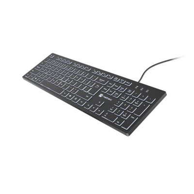 6. NATEC HERRING GLOW US-TASTATUR MIT WEISSER HINTERGRUNDBELEUCHTUNG