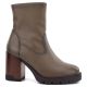 2. Damen-Ankle-Boots in Khaki mit Blockabsatz, Modell Potocki 12419