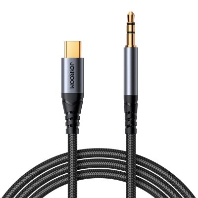 Joyroom Audio Transfer Series SY-A07 Miniklinke 3,5 mm / USB-C-Kabel 1,2 m – Schwarz