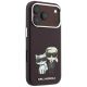 4. Karl Lagerfeld Smooth Karl & Choupette Bodies Sketch MagSafe Hülle für iPhone 18 Pro / 17 Pro - bordeauxrot