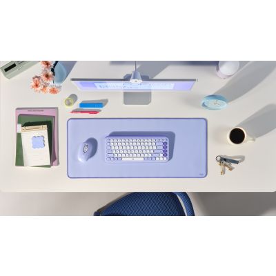 10. Logitech Pop Icon Combo Tastatur und Maus inklusive, universelle Bluetooth-QWERTZ-Tastatur, türkisch-lila, weiß