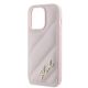 6. Karl Lagerfeld Diagonal Quilted Script Hülle für iPhone 14 Pro Max – Rosa