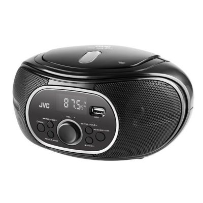 JVC RD-E221B Boombox, schwarzer Radioplayer