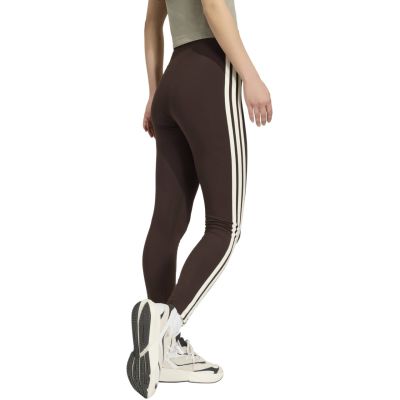3. adidas Essentials Leggings mit 3 Streifen für Damen, Braun, KS6286