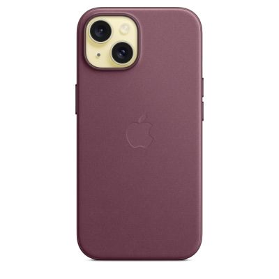 4. Hülle mit MagSafe für Apple iPhone 15, Feingewebe-Hülle, Mulberry