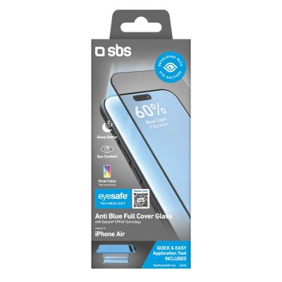 2. SBS Eyesafe Schutzglas aus gehärtetem Glas für iPhone Air mit Applikator