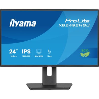 3. iiyama ProLite 24-Zoll Full HD IPS-Panel mit schmalen Rändern, Energieeffizienzklasse B, höhenverstellbar
