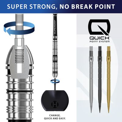 3. Harrows QUICK POINT scharfe Stahlspitzen - MICRO RIGDE Gold