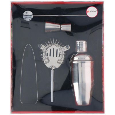 4. BARTENDER-SET 5-TEILIG GETRÄNKESHAKER ALPINA ZUNGE