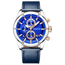 Giewont Chronograph Saphir Silber Blau Herrenuhr GW8810-A2