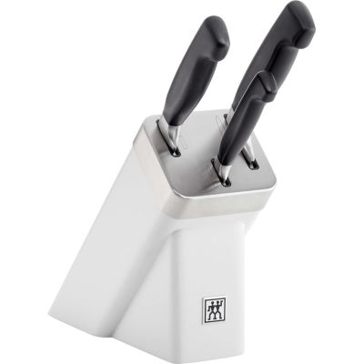ZWILLING FOUR STAR Messerset, 3-teilig, im selbstschärfenden Messerblock, weiß