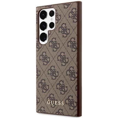2. Guess GUHCS23LG4GFBR S23 Ultra S918 braun/braun Hartschalenetui 4G Metal Gold Logo