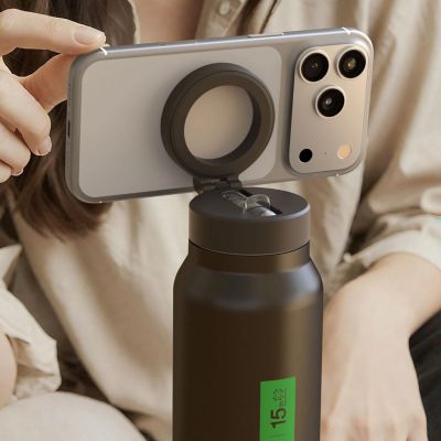 12. AmazingThing Magnetische Wasserflasche mit MagSafe-kompatibler Halterung für Sport und Training – Schwarz