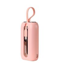 Joyroom Mini-Powerbank 10000 mAh Colourful Series 22,5 W mit 2 integrierten USB-C- und Lightning -Kabeln rosa (JR-L012)