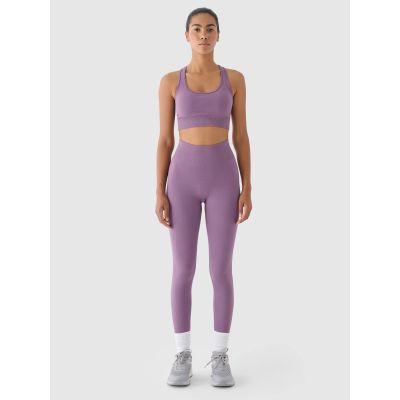 9. Nahtlose Trainingsleggings mit hoher Taille für Damen 4F 4FWAW24TFTIF278-50S
