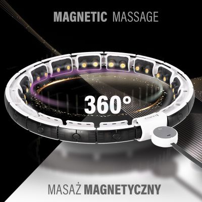 3. Hula Hop HMS HHM16 mit Magnet und Gewicht, weiß + Zähler