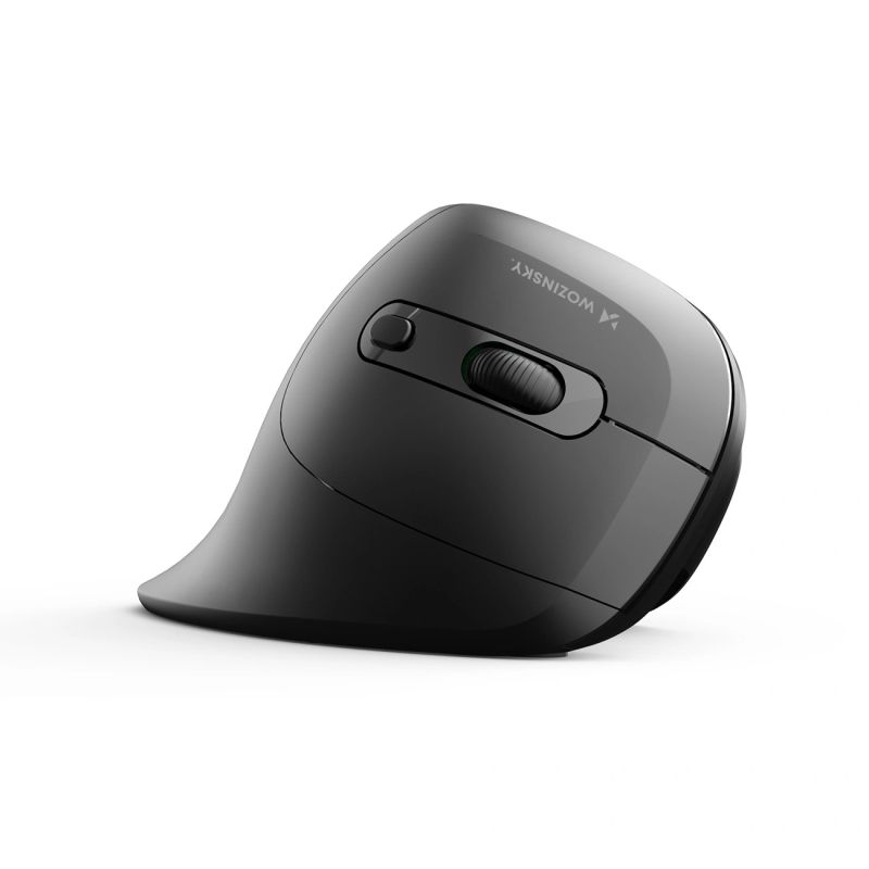 4. Wozinsky WWM-1076 Kabellose, vertikale, ergonomische Maus, 3600 DPI – Schwarz