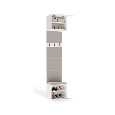2. Garderobenschrank HAGA, 1 Stück, Weiß